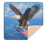 Sky Sovereign Flag Art Print Soft Foam Baby Gym & Activity Mat for Floor Portable Activity Entertainment Mat for Baby Toddler Neonato, 127 x 127 cm