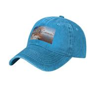 Sky Through The Tree - Berretto da baseball unisex, in denim, regolabile, in cotone lavato, vintage, per uomini e donne, Blu, taglia unica