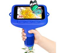 SKYBASIC Microscopio Digitale per Bambini, 1000x Zoom, Schermo 3,0 Pollici, Regalo per Bambini 6-12 Anni (Blu)