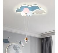 Skyblaze Plafoniera astronauta moderna per camera da letto dei bambini, lampada da soffitto a LED a palloncino per ragazzi e ragazze, camera da letto, cameretta dei bambini, finitura blu