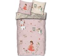 SkyBrands Biancheria da letto per bambine, 135 x 200 cm, 80 x 80 cm, set da 2 pezzi, 1 copripiumino, 1 federa in cotone con chiusura lampo