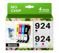 Skydo Cartuccia d'inchiostro 924(SENZA CHIP) Multipack Compatibile con 924 Sostituzione per OfficeJet Pro 8120 8123 8130 OfficeJet Pro 8122e 8124e 8125e 8132e 8134e Stampante (Confezione da 4)