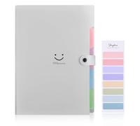 SKYDUE Cartella Portadocumenti, Raccoglitore Documenti Espandibile, Cartelle Portadocumenti A4 Con 5 Tasche, Porta Documenti, Organizer Documenti Per Casa Scuola(Grigio)