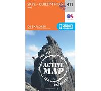 Skye - Cuillin Hills Map | Weatherproof | Soay | Ordnance Survey | OS Explorer Active Map 411 | Scotland | Walks | Hiking | Maps | Adventure
