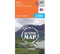 Skye - Dunvegan Map | Weatherproof | Waternish & Macleod’s Tables | Ordnance Survey | OS Explorer Active Map 407 | Scotland | Walks | Hiking | Maps | Adventure