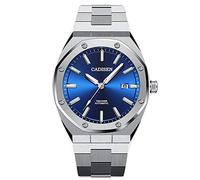 Skye Reker CADISEN Orologi Da Uomo Orologio Da Polso Meccanico Automatico Blu Da Uomo 100M Orologio Da Polso Luminoso Da Lavoro Casual Impermeabile (Blue)