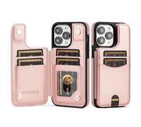 SKYEAGLE Compatibile con iPhone 14 Pro Max Wallet Case con supporto per carta PU Leather RFID Blocco Shock Flip Coperchio Slot Chiave di credito Cave