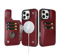 Skyeagle Compatibile con MagSafe per iPhone 16 Pro Wallet Case con titoli di carta Donne Case di Telefono PU Leather Kickstand Flip Protective Coperc