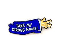 SKYFENGCN Take My Strong Hand Pin - Serie Cooperation - Spilla smaltata - Spilla placcata per abbigliamento, borse e cordini