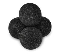 Skyflame Braciere decorativo a gas con palline da camino da 15,2 cm | Set da 4 pezzi, nero con macchie bianche, resistenti al calore, non si crepano, senza fumo