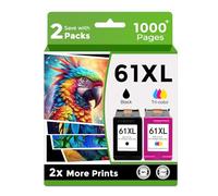 Skyink 61XL - Cartuccia d'inchiostro di ricambio per HP 61 XL (confezione combinata di colore nero) per HP61 HP61XL per 4500 5530 4630 2540 4502 2542 4635 5535 4501 3050 2541 3510 2514 3510 2 1000 0