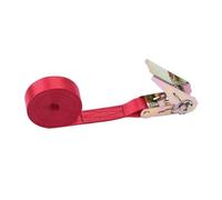 SkyjOy Cinghie A Cricchetto Cinghie di Fissaggio con Fibbia a cricchetto da 8 m/25 mm, con Corda di Tensione con Fibbia in Metallo for Auto, Moto, Bici, Bagagli e Borse Cinghie di Fissaggio(Red)