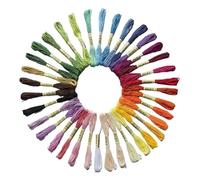 SkyjOy Filo da Ricamo 12/50 Filo da Ricamo in Cotone a Punto Croce interdentale Matasse Cucito Mestiere Non ripetere Il(12 Color No Repeat)