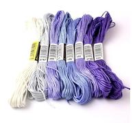 SkyjOy Filo da Ricamo Filo for Punto Croce Lo Stile Unico 8 Punto da Ricamo in Cotone interdentale Matasse for Cucire Mestiere Dofferente Colore sfumato(M-7)