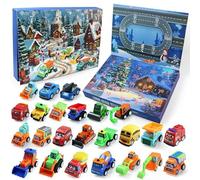 SkyJoy®macchinine per bambini.Set di auto giocattolo a orologeria-24 pezzi (camion dei pompieri, auto della polizia, ambulanza, veicolo da costruzione）Scatola a sorpresa, regalo di compleanno.