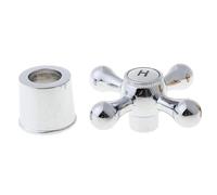 SkyjOy Maniglia Miscelatore Doccia 1 set di maniglie a croce for rubinetto del lavandino bagno, accessorio for cucina e