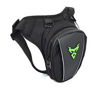 SkyjOy Marsupio Gamba Moto Borsa da Gamba for Motocicletta Cintura for Coscia HipBum Borsello Impermeabile for Moto/Cellulare Marsupio Moto da Gamba (Color : Green Remark)