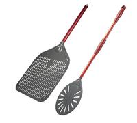 SkyjOy Pala per Pizza Pala for Pizza da 12/13/14 Pollici con Pala for Girare la 9, Perforata, for, Manico in Alluminio(9 inch And 13 inch)