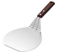 SkyjOy Pala per Pizza Pala for Pizza in Metallo Antiaderente con Manico in Legno, Vassoio di trasferimento for Sollevare Torte, for cuocere in casa, Pane, 6,5/10/12 Pollici(6.5 inch)