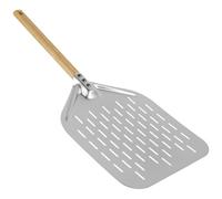 SkyjOy Pala per Pizza Pala for Pizza in Metallo Antiaderente da 12/10/6,5 Pollici con Manico in Legno, Vassoio di trasferimento for Sollevare Torte, for cuocere e Pane Fatti in casa(12 inch)