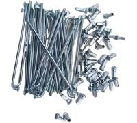 SkyjOy Raggi Bicicletta Raggi for Bici for Biciclette elettriche 12G Diametro 2,5 mm Lunghezza 70-185 45 Acciaio + Capezzoli 36 pz/Lotto(160mmX2.5mm)