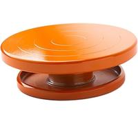 SkyjOy Ruota for Ceramica, for Giradischi in for Girevole Manuale for Torte Resistente for Modello Arte in Progetti di Artigianato Artistico Fai-da-Te Creazione Argilla(Orange 15cm)