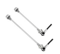 SkyjOy Sgancio Rapido MTB Spiedini for mozzo Ruota Bici 2 Pezzi Asta a sgancio rapido Resistente antifurto Parte Fissa Anteriore Posteriore for Bicicletta da Montagna(Silver)
