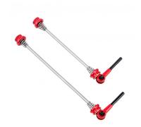 SkyjOy Sgancio Rapido MTB Spiedini for mozzo Ruota Bici 2 Pezzi Asta a sgancio rapido Resistente antifurto Parte Fissa Anteriore Posteriore for Bicicletta da Montagna(Red)