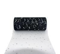 SkyjOy Tulle 2 Pezzi 10 Iarde 15 cm Glitter Paillettes Tulle Rotolo Tutu Tessuto Decorazione Matrimonio Artigianato Festa di Compleanno Forniture(C40)