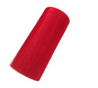 SkyjOy Tulle 2 Pezzi di Tulle in Tinta Unita, Rotolo, Tessuto a Rete, Bobina da 6" Larghezza, 10 Iarde e semplici Fasce for Capelli, Fiocco, Decorazione for Feste Fai Te(Red)