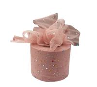 SkyjOy Tulle 6cm 25Yards Tulle Rolls Glitter Powder Sequin Mesh Ribbon Fai da Te Bambina Fiocco for Capelli Pompon for Gonna Tutu Sacchetto Regalo Decorazione(Pastel Pink)