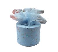SkyjOy Tulle 6cm 25Yards Tulle Rolls Glitter Powder Sequin Mesh Ribbon Fai da Te Bambina Fiocco for Capelli Pompon for Gonna Tutu Sacchetto Regalo Decorazione(Sky Blue)
