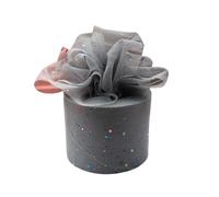 SkyjOy Tulle 6cm 25Yards Tulle Rolls Glitter Powder Sequin Mesh Ribbon Fai da Te Bambina Fiocco for Capelli Pompon for Gonna Tutu Sacchetto Regalo Decorazione(Silver)