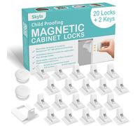 Skyla Homes Serrature magnetiche a prova di bambino per la sicurezza dei bambini, il più sicuro, veloce e facile, multiuso, adesivo 3M, a prova di bambino, senza viti o attrezzi necessari (confezione