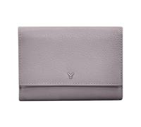 SKYLE Portafoglio Tri-Fold in Pelle da Donna, Protezione RFID, 8 Slot per Carte, 3 Finestre per Documenti, Scomparto per Contanti e Monete con Cerniera, Design Italiano (Taupe)