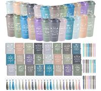 Skylety Set da 24/96 pezzi di regali cristiani alla rinfusa per chiesa religiosa, tazze con coperchio, mini quaderni a spirale, penne, portachiavi, per donne, personale, squadre e amici (colore
