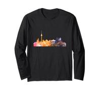 Skyline Berlino Germania Capitale Acquerello Look Maglia a Manica