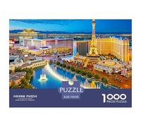 Skyline Città Moderna Puzzle 1000 Pezzi Carta Puzzle per Adulti Panorama Notturno Rilassante Interazione Familiare Regalo 70x50cm/1000pcs