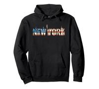Skyline della Città di New York Statua della libertà Felpa con Cappuccio