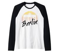 Skyline di Berlino Germania Vintage Sunset I Love Berlin Maglia con Maniche Raglan