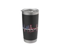 Skyline di Boston Skyline Battito del Coure Stati Uniti Bicchiere termico in acciaio inox doppia parete