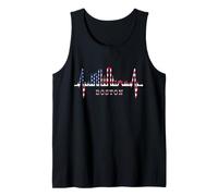 Skyline di Boston Skyline Battito del Coure Stati Uniti Canotta
