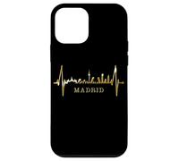 Skyline di Madrid Battito del Cuore Spagna Silhouette Love Custodia per iPhone 12 mini