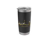 Skyline di Monaco di Baviera Battito del Cuore Adoro München Bicchiere termico in acciaio inox doppia parete
