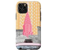 Skyline di New York, NYC, arte preppy retrò Custodia per iPhone 11 Pro