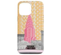 Skyline di New York, NYC, arte preppy retrò Custodia per iPhone 13 Pro Max