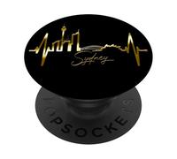Skyline di Sydney Battito del Cuore Australia Aussie Love PopSockets PopGrip Adesivo