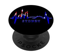Skyline di Sydney Battito del Cuore Australia Aussie Love PopSockets PopGrip Adesivo