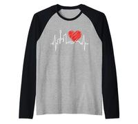 Skyline di Sydney Battito del Cuore Australia Aussie Maglia con Maniche Raglan