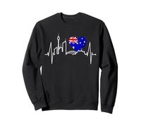 Skyline di Sydney Battito del Cuore Bandiera dell' Australia Felpa
